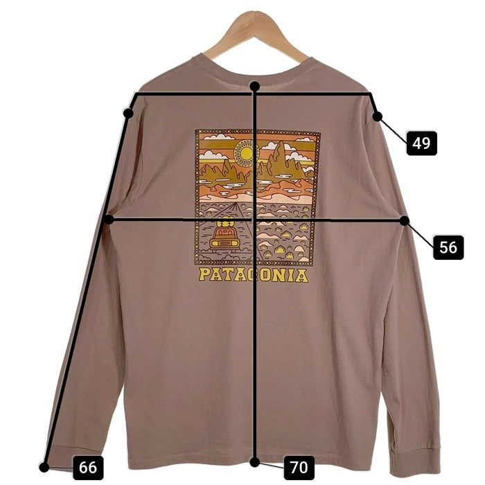 Patagonia パタゴニア M's L/S Summit Road Responsibili-Tee サミットロード 長袖 Tシャツ ロンT ピンク Size L 福生店
