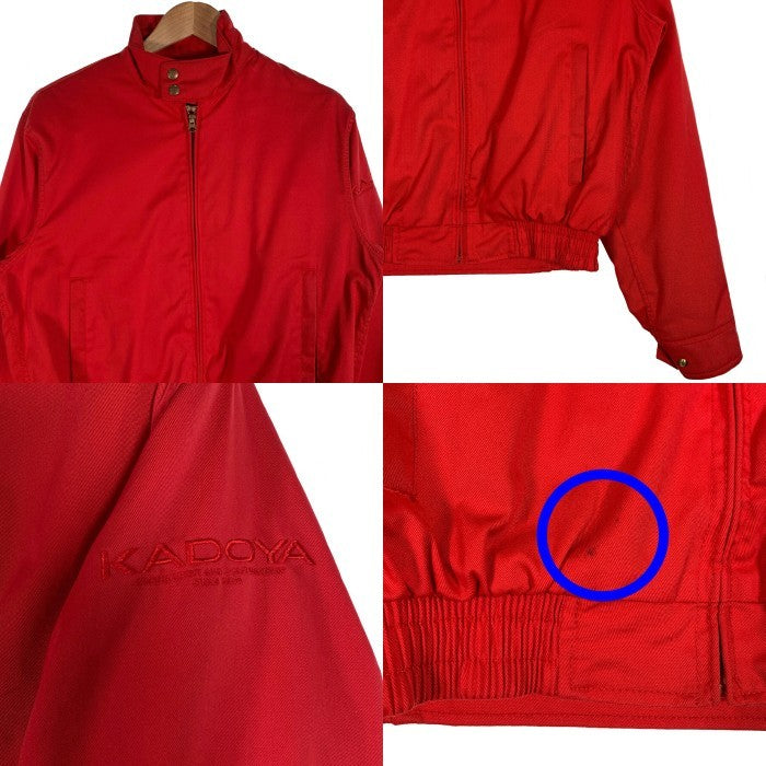 KADOYA カドヤ K'S LEATHER ケーズレザー クルーズライドスウィングトップ スタンドカラー レッド Size S 福生店