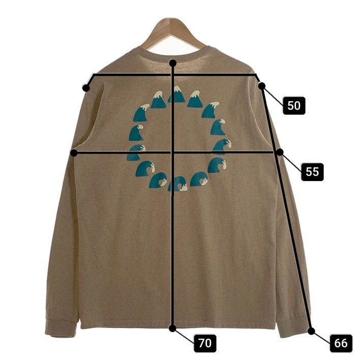 Patagonia パタゴニア M's L/S Chasing Peaks Responsibili-Tee 長袖 Tシャツ ロンT ベージュ Size L 福生店