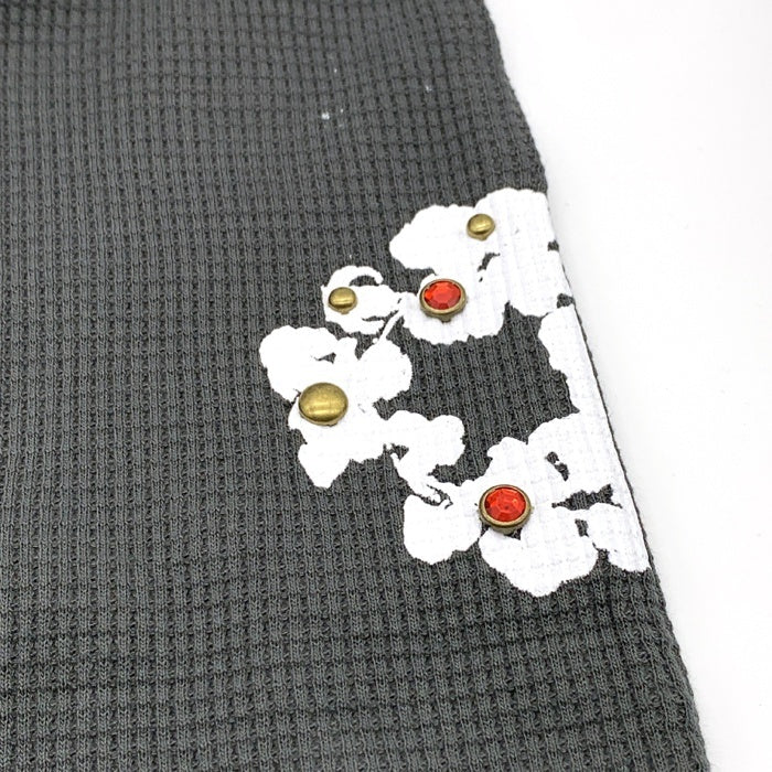 DENIM TEARS デニムティアーズ RHINESTONE DU RAG ラインストーン サーマル ドゥラグ 帽子 チャコールグレー 福生店