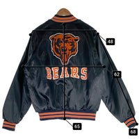90's NFL LOCKER LINE ロッカーライン CHICAGO BEARS シカゴ ベアーズ ナイロン スタジャン スタジアム ジャケット ネイビー USA製 Size L 福生店