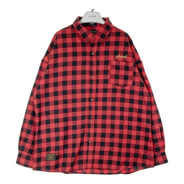 glamb グラム バッファローチェック フランネルシャツ レッド ブラック GB17SM/SH07 Size 3 瑞穂店