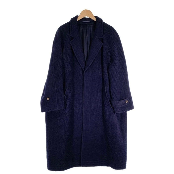 COMME des GARCONS HOMME コムデギャルソンオム ウール チェスターコート 比翼 ロング ラグランスリーブ ネイビー オールド HC-090100M Size M 福生店