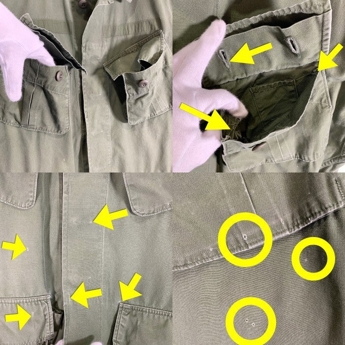 60's U.S.ARMY 米陸軍 Jungle Fatigue Jacket ジャングルファティーグ ジャケット オリーブ ノンリップ エポーレット無 Size S-R 福生店