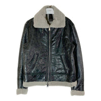 Delan デラン SHEARLING シアリング ボア レザージャケット ブラック size54 瑞穂店