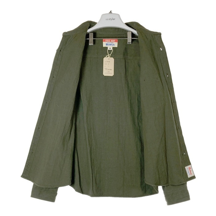 UES ウエス コットン ムラサテン ワークシャツ オリーブ size4 瑞穂店