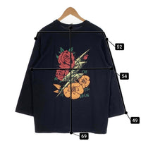CALEE キャリー プリント ロングスリーブTシャツ 七分袖 ブラック Size L 福生店