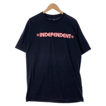 90's~ INDEPENDENT インデペンデント プリントTシャツ ブラック NHS Size L 福生店