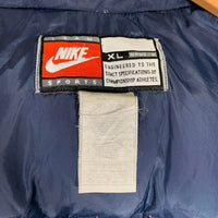00's NIKE ナイキ TEAM SPORT ペン・ステート・ニタニー・ライオンズ 刺繡 ジップアップ ダウンジャケット ネイビー Size XL 福生店
