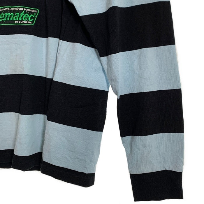 SUPREME シュプリーム 22SS Stripe Rugby ストライプラグビー ラガーシャツ ブルー ブラック Size XL 福生店