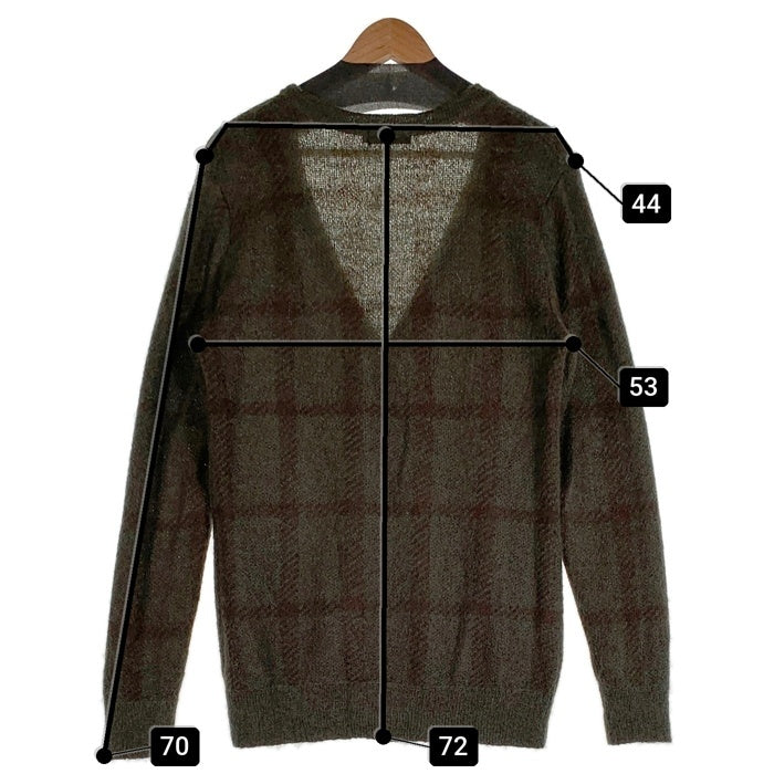 BURBERRY BLACK LABEL バーバリー ブラック レーベル モヘア混カーディガン グリーン D1N82-414-78 Size 3 福生店