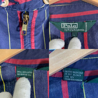 Polo by Ralph Lauren ポロバイラルフローレン スイングトップ シャツ ジャケット ストライプ レッド ネイビー Size L 福生店