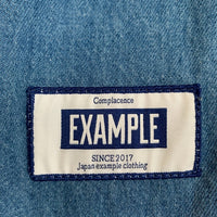 EXAMPLE エグザンプル E-51 DENIM MOD COAT デニム モッズコート ライトブルー Size XL 福生店