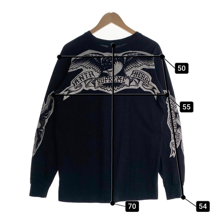 SUPREME シュプリーム 25AW ANTIHERO アンタイヒーロー Eagle L/S Tee 長袖 ロンT イーグル ロングスリーブ Tシャツ ブラック Size M 福生店