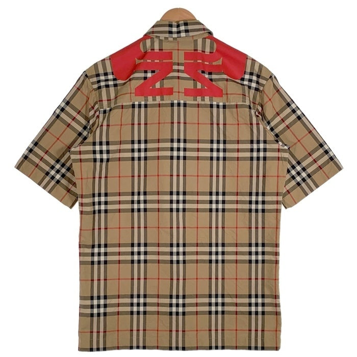 BURBERRY バーバリー 22SS Universal Passport ユニバーサルパスポート ノバチェック 半袖 ハーフジップ シャツ ベージュ Size XS 福生店