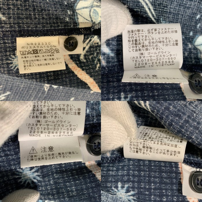 THE NORTH FACE ノースフェイス Aloha Vent Shirt アロハベントシャツ 半袖 ポリエステル ネイビー NR22330 Size L 福生店