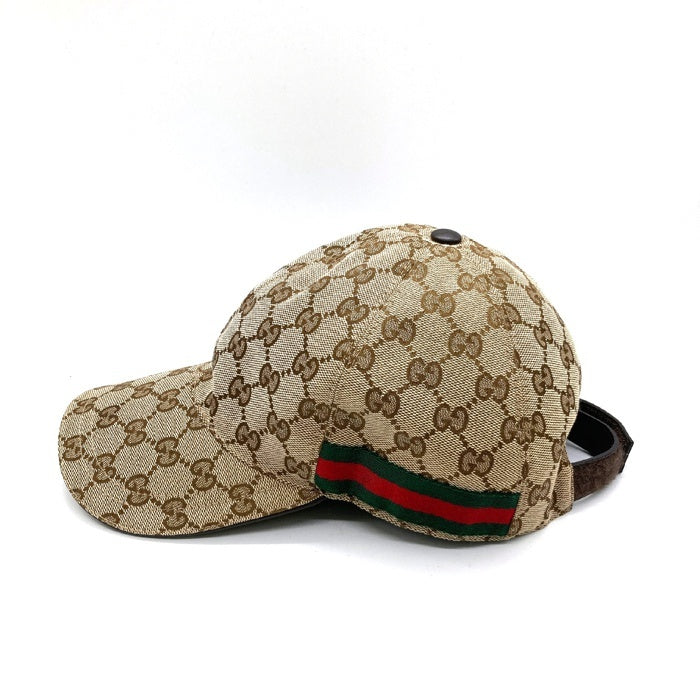 GUCCI グッチ キャップ シェリーライン GG柄 帽子 ベージュ sizeS 瑞穂店