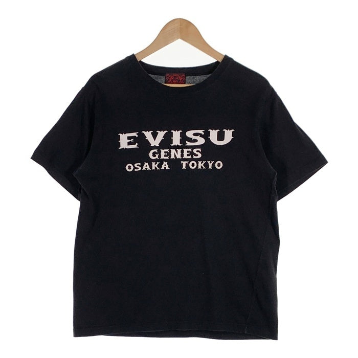 EVISU エヴィス GENES プリント Tシャツ ブラック Size 40 福生店