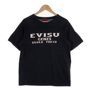 EVISU エヴィス GENES プリント Tシャツ ブラック Size 40 福生店