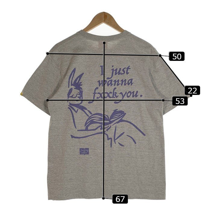 FR2 エフアールツー fxxking rabbits プリントTシャツ グレー Size M 福生店