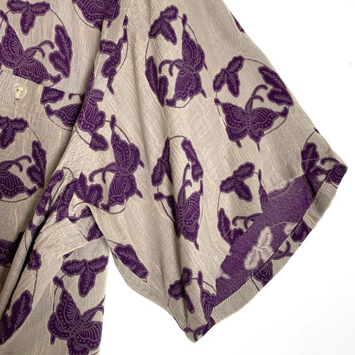 Needles ニードルズ S/S Classic Shirt-R/AC Diamond Jq. ショートスリーブ クラシックシャツ ジャカード パープル MR151 Size L 福生店