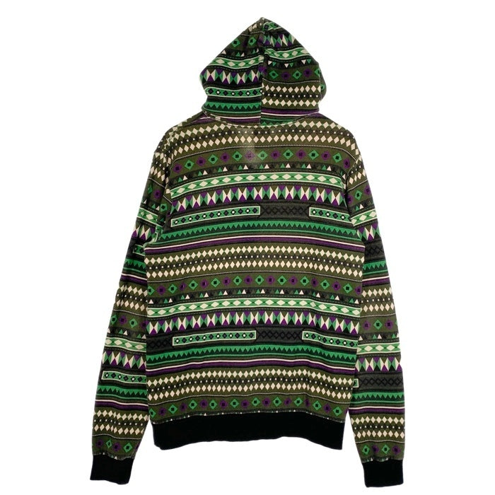 SWAGGER スワッガー 総柄 ジップアップ フーディー パーカー グリーン Size L 福生店