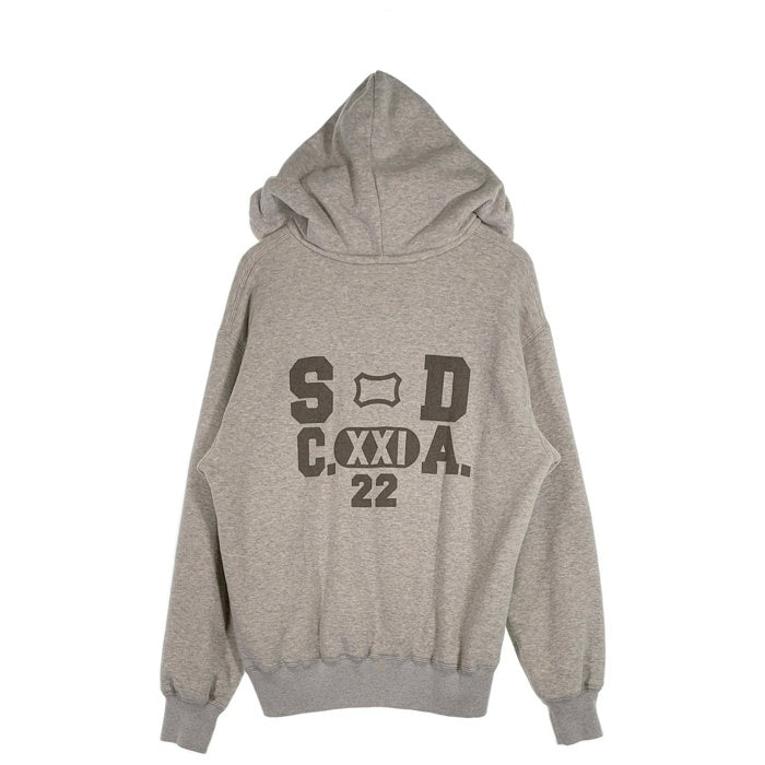 STANDARD CALIFORNIA スタンダードカリフォルニア SD Logo After Hood Sweat ダブルフェイス 後付けフード プルオーバースウェットパーカー グレー Size L 福生店