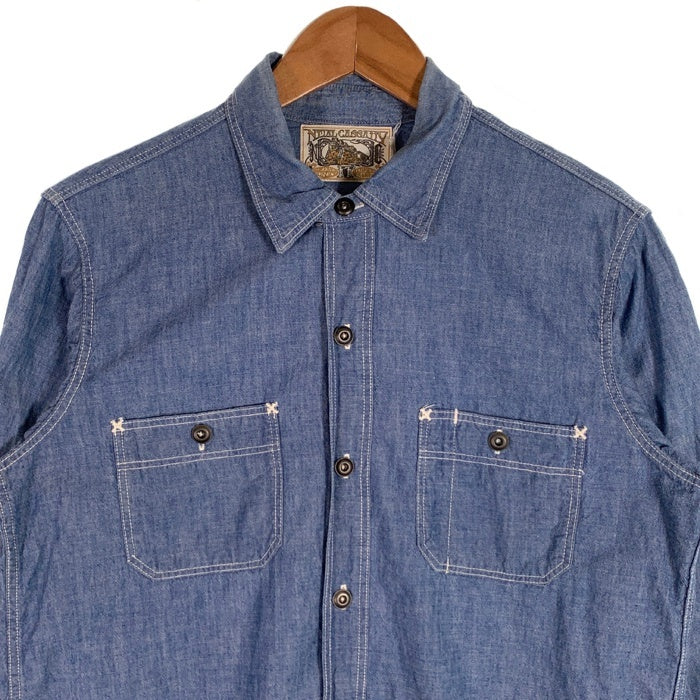 FREE WHEELERS フリーホイラーズ NEAL CASSADY シャンブレー ワークシャツ ブルー Size 16 福生店