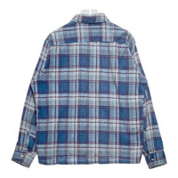 70's Sears シアーズ プリントネル チェックシャツ ブルー Size M 相当 瑞穂店