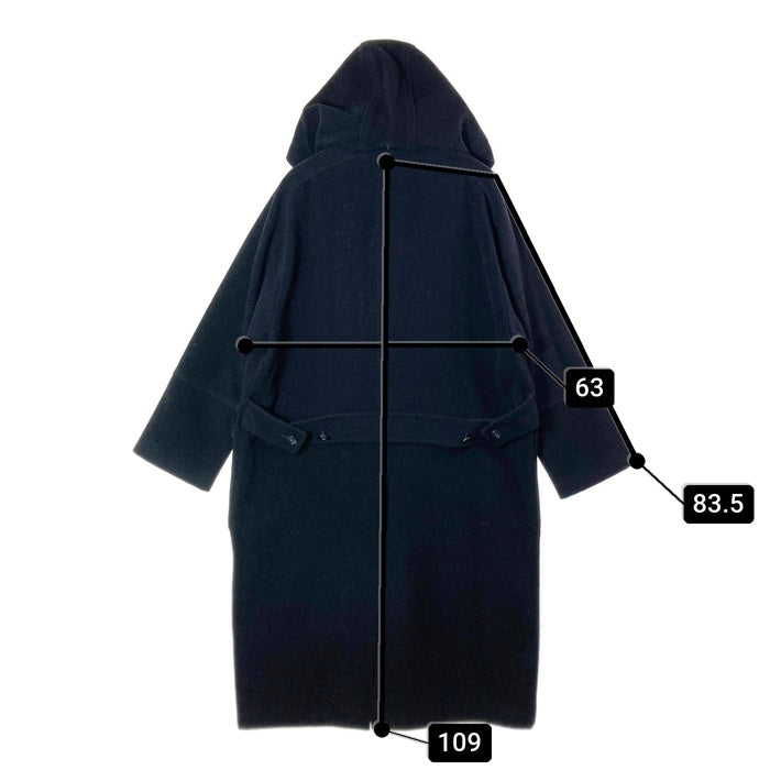 Christian Dior MONSIEUR クリスチャンディオール ムッシュ ウール ロングコート フード ブラック sizeM 瑞穂店