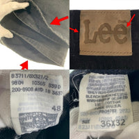 90's LEE リー 200 ブラック デニムパンツ ブラック 200-8908 USA製 Size 36×32 福生店