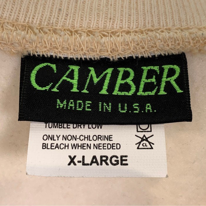 CAMBER キャンバー クルーネックスウェットトレーナー オフホワイト 裏起毛 Size XL 福生店