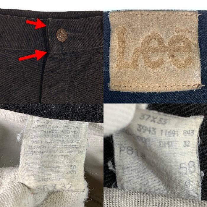 90's Lee リー ブラックデニムパンツ ジーンズ テーパード 200-8908 Size 36×32 福生店