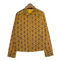 LIFE`S A BEACH ライフズアビーチ 復刻 スカルボーンプリント スウィングトップ ブルゾン ジャケット イエロー 薄手 Size M 福生店