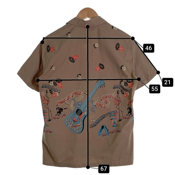 STAR OF HOLLYWOOD スターオブハリウッド コットン オープンカラーシャツ 半袖 カーキ SH38117 Size M 福生店