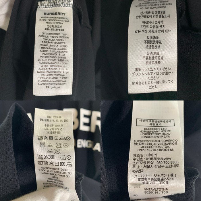 BURBERRY バーバリー LONDON ENGLAND ロンドン イングランド 半袖 Tシャツ ブラック ホワイト Size XL 福生店