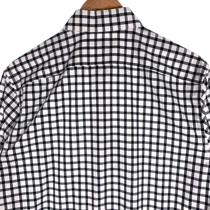 BANANA REPUBLIC バナナリパブリック CAMDEN FIT コットンチェックシャツ 長袖 ホワイト ブラック Size M 福生店