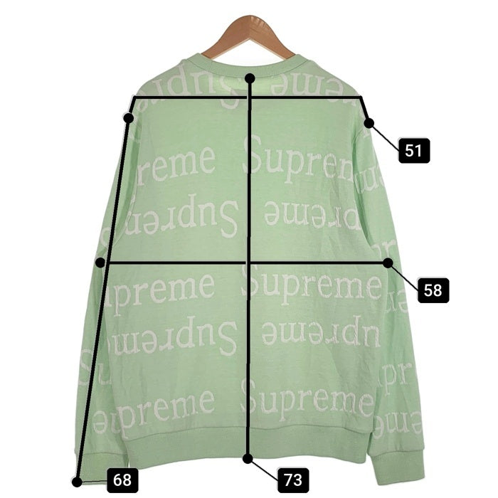 SUPREME シュプリーム 18SS Jacquard Logo Crewneck ジャカード ロゴ クルーネックスウェットトレーナー グリーン Size L 福生店