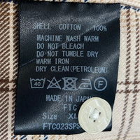 FTC エフティーシー チェック ネルシャツ ベージュ×ブラウン sizeXL 瑞穂店