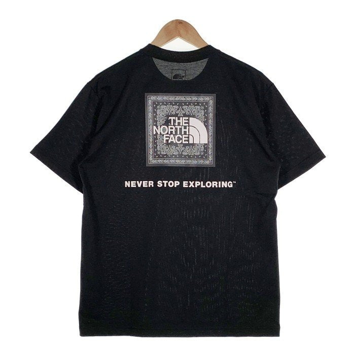 THE NORTH FACE ノースフェイス Bandana Square Logo Tee バンダナスクエアロゴ Tシャツ ブラック NT32108 Size L 福生店