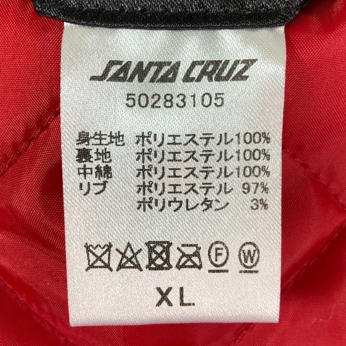 SANTA CRUZ サンタクルーズ  DRESSEN ドレッセン ローズ刺繍 スタジアムジャンパー ブラック sizeXL 瑞穂店