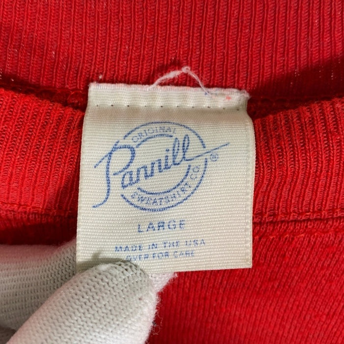 80's Pannill パニール BISHOP McCORT CRUSHERS クルーネックスウェット レッド USA製 Size L 福生店