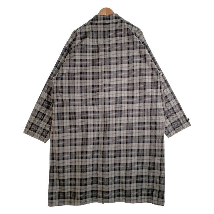 BEAMS ビームス タータンチェック オーバーサイズコート グレー 11-19-0453-301 Size L 福生店