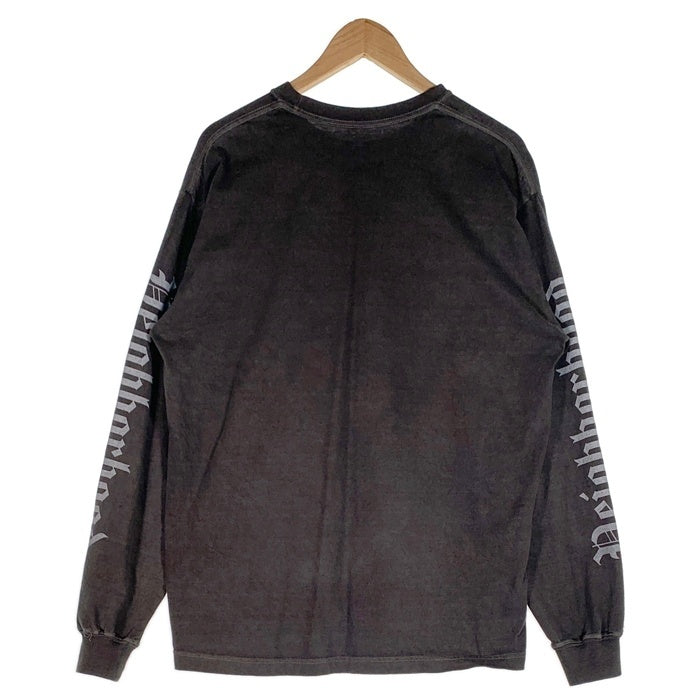NEIGHBORHOOD ネイバーフッド NH.TEE LS-15 スカルプリント ロングスリーブTシャツ フェードブラック Size L 福生店