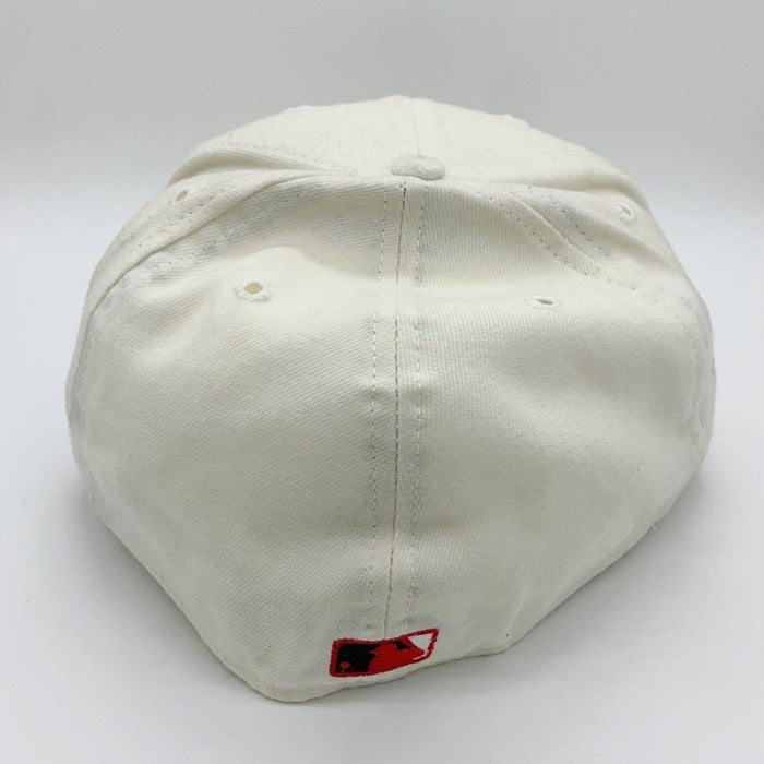 90's New Era ニューエラ 59FIFTY MLB ニューヨーク・ヤンキース ウールベースボールキャップ ホワイト USA製 Size 7 3/8 (58.7cm) 福生店