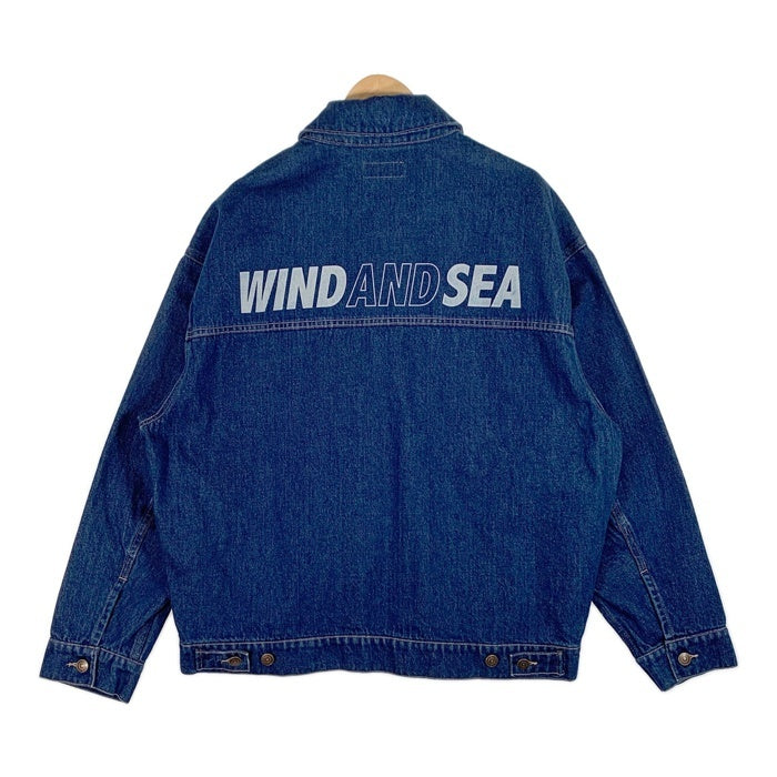 WIND AND SEA ウィンダンシー 24SS Front Zip Denim Jacket フロントジップ デニムジャケット プリント インディゴ WDS-O-ATTP-24-Q3-JK-01 Size XL 福生店