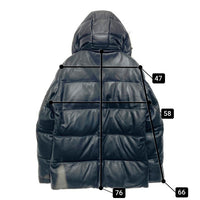 SEDUCTION de NICOLE  オールレザーダウンジャケット　ブラック  48 ※色ヤケあり 瑞穂店