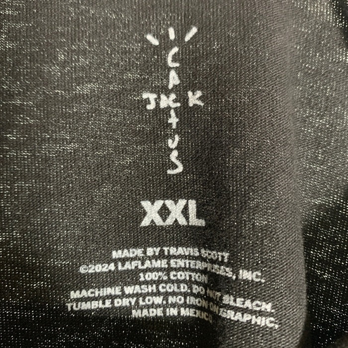 Cactus Jack カクタスジャック Travis Scott トラヴィススコット FREE THE RAGE TEE 半袖 Tシャツ ブラック  TSRA-SS01 Size 2XL 福生店