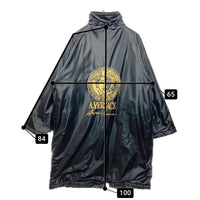 A.VERSACE ヴェルサーチ PVC ベンチコート 刺繍ロゴ ブラック sizeM 瑞穂店