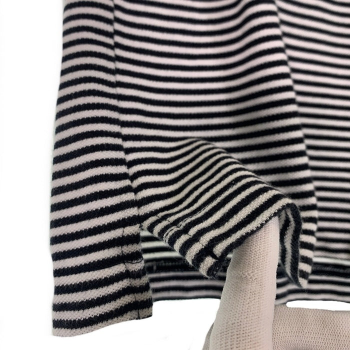 PRADA SPORT プラダスポーツ 鹿の子 ボーダーポロシャツ 半袖 ブラック ホワイト コットン SJJ888 2011 Size M 福生店